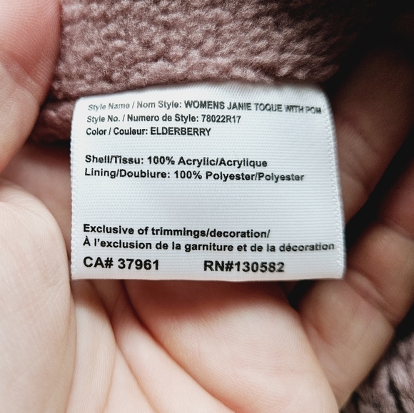 RIPZONE | cable knit pompom fleece lined beanie toque winter hat - Picture 7 of 8